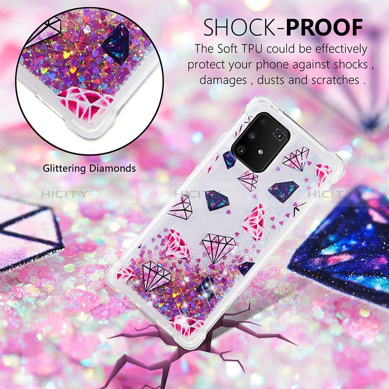 Coque Silicone Housse Etui Gel Bling-Bling S01 pour Samsung Galaxy A91 Plus
