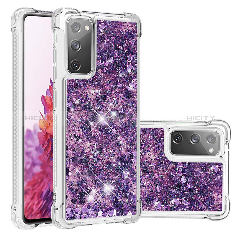 Coque Silicone Housse Etui Gel Bling-Bling S01 pour Samsung Galaxy S20 FE 5G Violet Plus