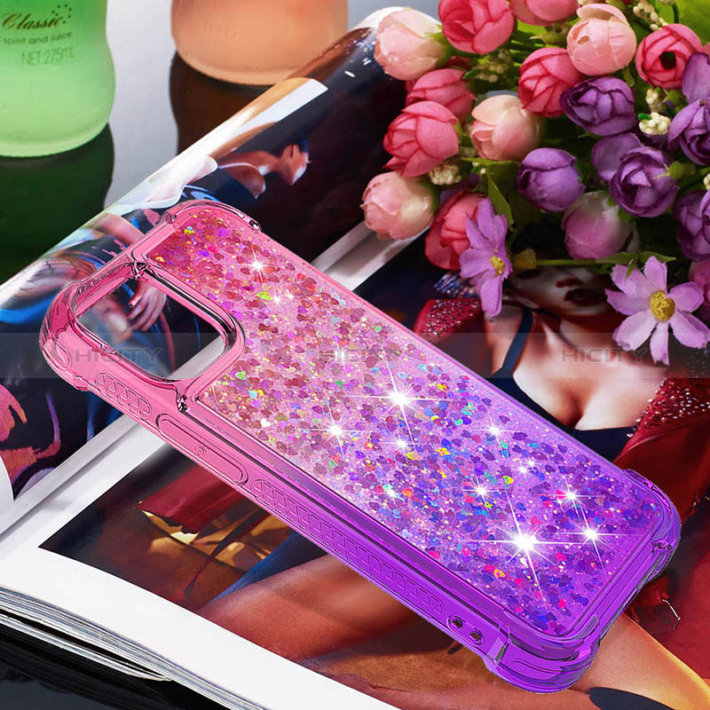 Coque Silicone Housse Etui Gel Bling-Bling S02 pour Apple iPhone 13 Pro Plus