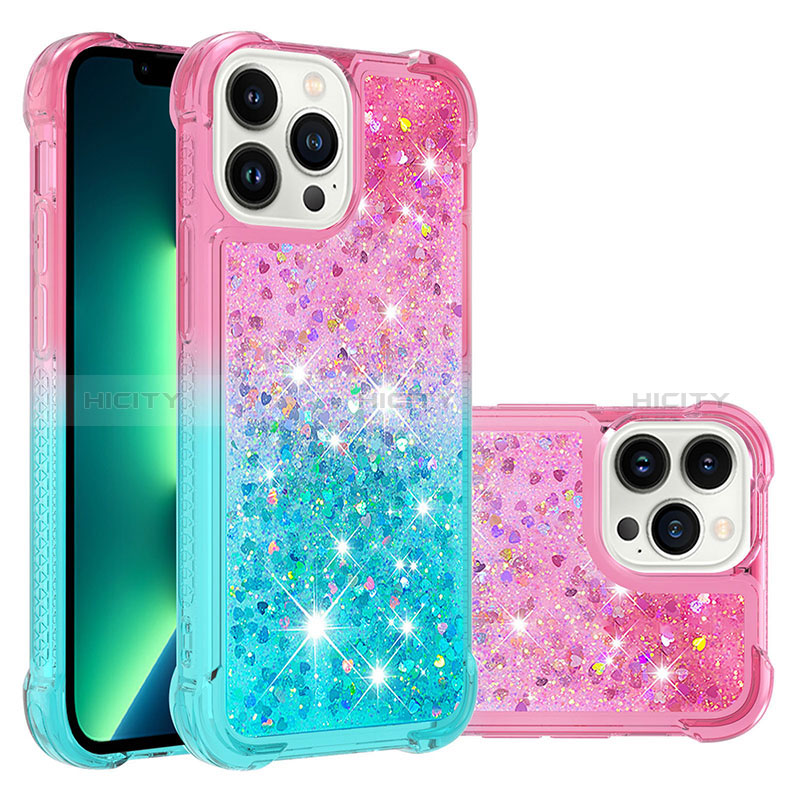 Coque Silicone Housse Etui Gel Bling-Bling S02 pour Apple iPhone 13 Pro Plus