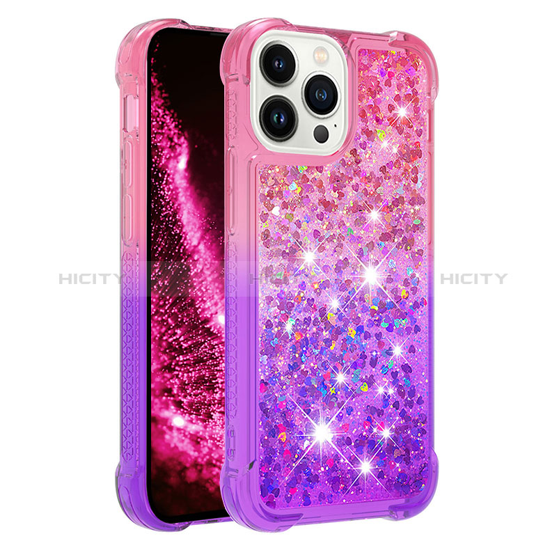 Coque Silicone Housse Etui Gel Bling-Bling S02 pour Apple iPhone 14 Pro Plus