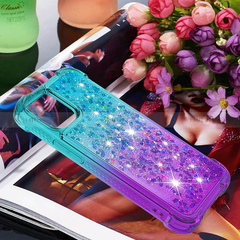 Coque Silicone Housse Etui Gel Bling-Bling S02 pour Apple iPhone 15 Plus