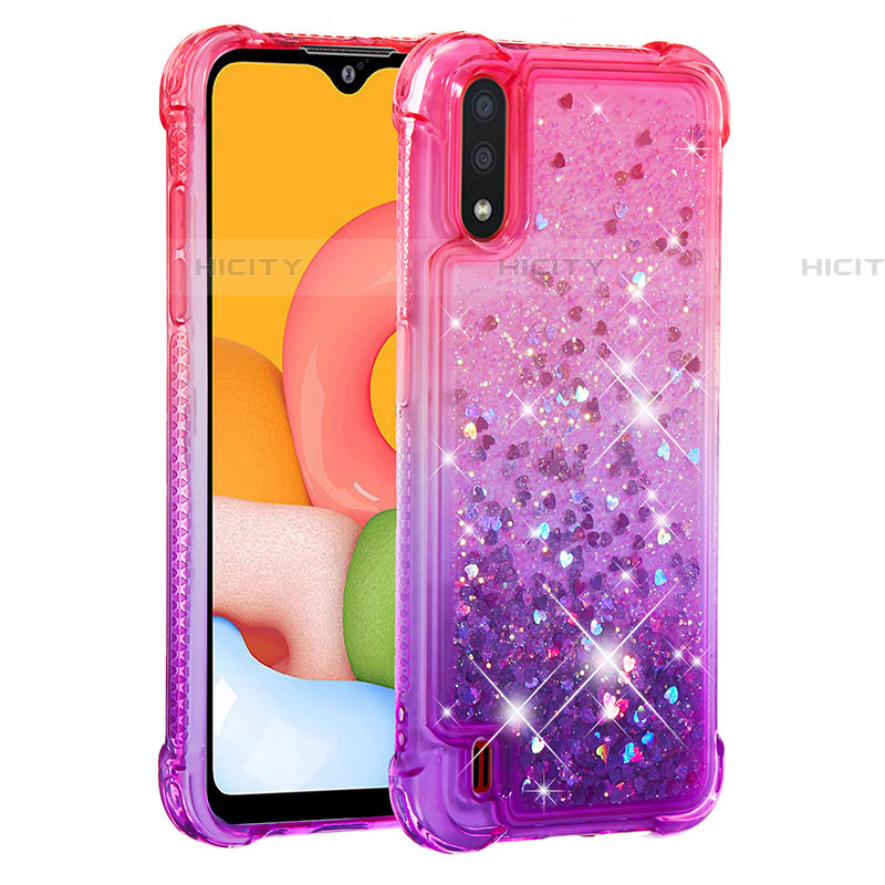 Coque Silicone Housse Etui Gel Bling-Bling S02 pour Samsung Galaxy A01 SM-A015 Plus