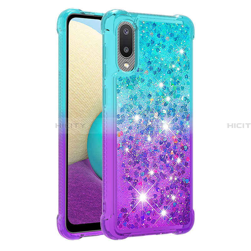 Coque Silicone Housse Etui Gel Bling-Bling S02 pour Samsung Galaxy A02 Plus