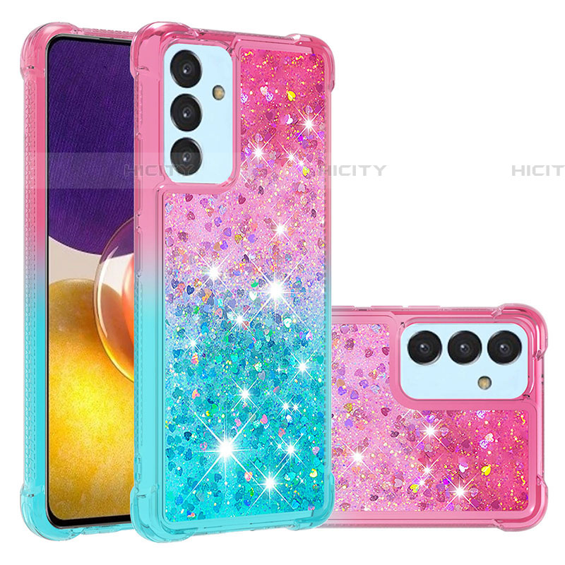 Coque Silicone Housse Etui Gel Bling-Bling S02 pour Samsung Galaxy A05s Rose Plus