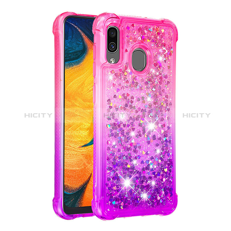 Coque Silicone Housse Etui Gel Bling-Bling S02 pour Samsung Galaxy A20 Plus
