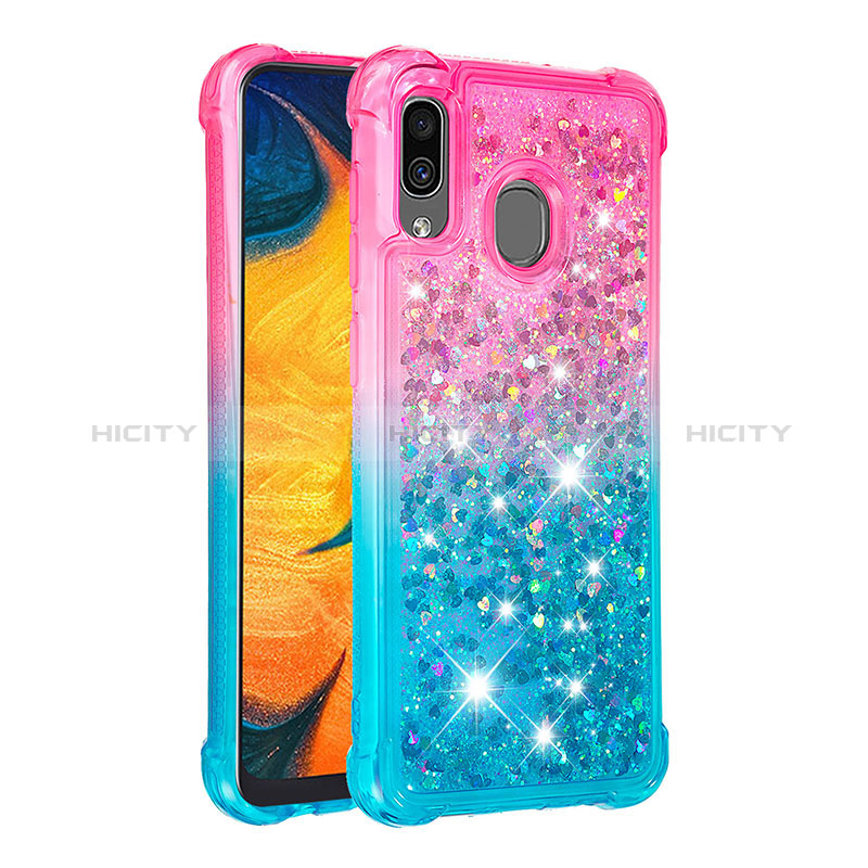 Coque Silicone Housse Etui Gel Bling-Bling S02 pour Samsung Galaxy A20 Plus