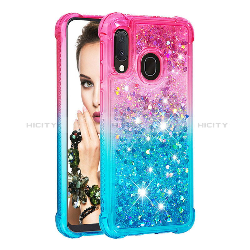 Coque Silicone Housse Etui Gel Bling-Bling S02 pour Samsung Galaxy A20e Plus