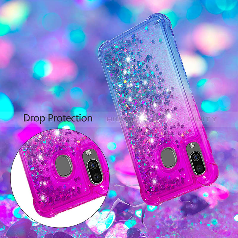 Coque Silicone Housse Etui Gel Bling-Bling S02 pour Samsung Galaxy A30 Plus