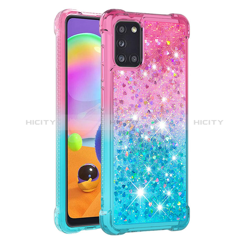 Coque Silicone Housse Etui Gel Bling-Bling S02 pour Samsung Galaxy A31 Plus