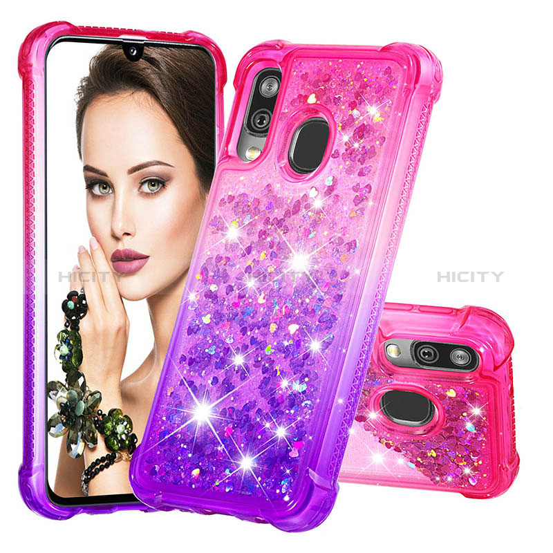 Coque Silicone Housse Etui Gel Bling-Bling S02 pour Samsung Galaxy A40 Plus