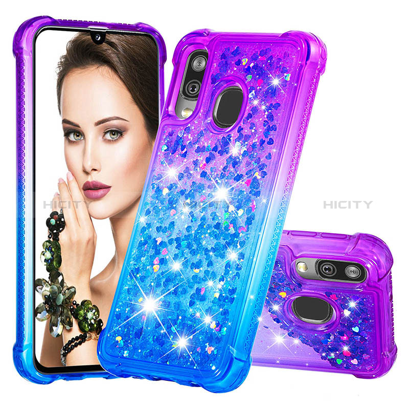 Coque Silicone Housse Etui Gel Bling-Bling S02 pour Samsung Galaxy A40 Plus