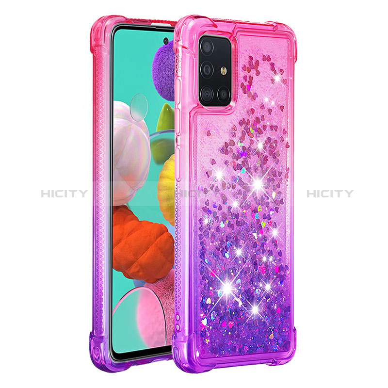 Coque Silicone Housse Etui Gel Bling-Bling S02 pour Samsung Galaxy A51 4G Plus