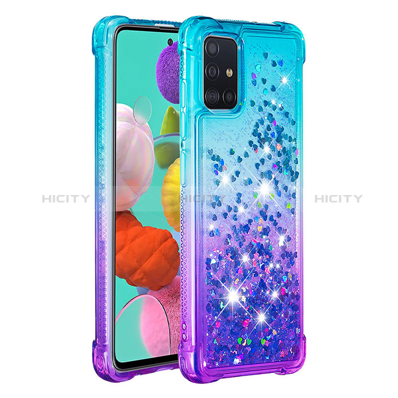 Coque Silicone Housse Etui Gel Bling-Bling S02 pour Samsung Galaxy A51 4G Plus