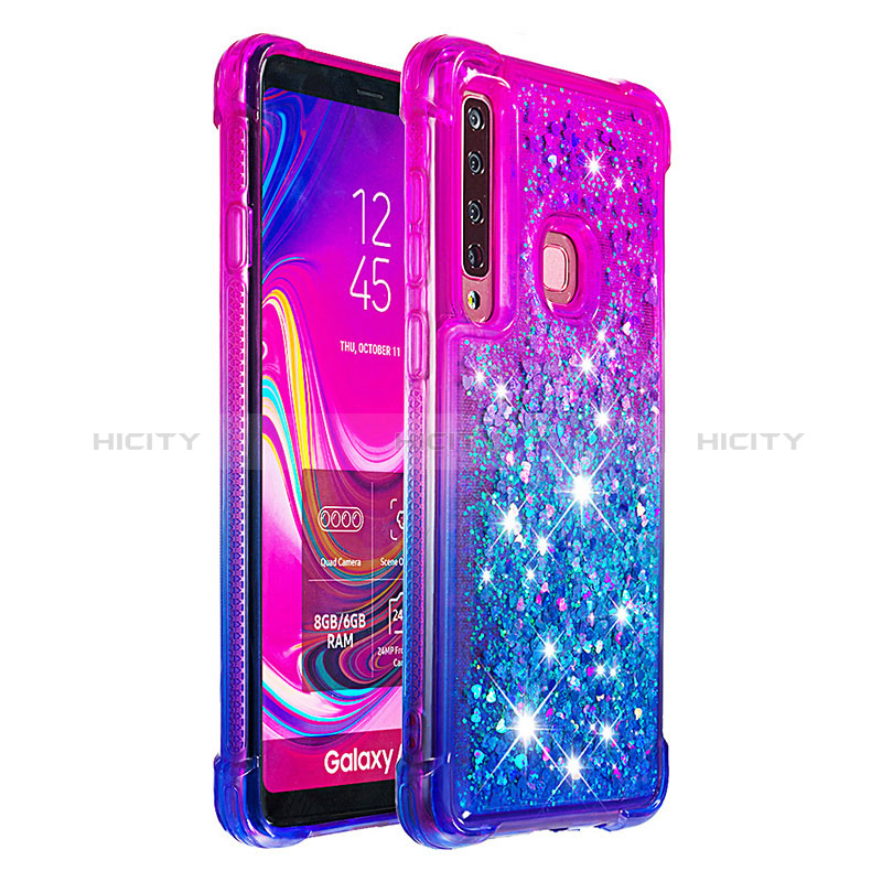 Coque Silicone Housse Etui Gel Bling-Bling S02 pour Samsung Galaxy A9 (2018) A920 Violet Plus