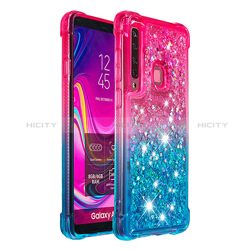 Coque Silicone Housse Etui Gel Bling-Bling S02 pour Samsung Galaxy A9 Star Pro Rose Plus