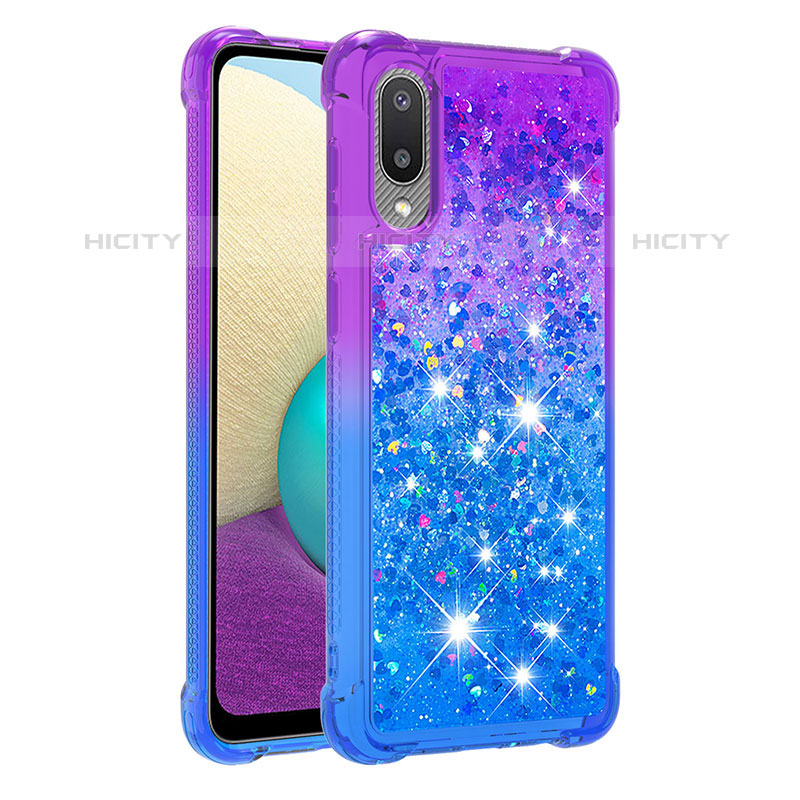 Coque Silicone Housse Etui Gel Bling-Bling S02 pour Samsung Galaxy M02 Plus