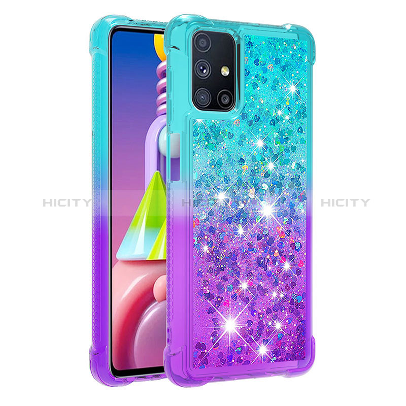 Coque Silicone Housse Etui Gel Bling-Bling S02 pour Samsung Galaxy M51 Plus