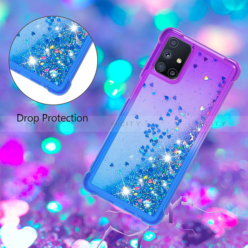 Coque Silicone Housse Etui Gel Bling-Bling S02 pour Samsung Galaxy M51 Plus