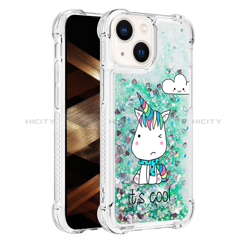 Coque Silicone Housse Etui Gel Bling-Bling S03 pour Apple iPhone 15 Plus