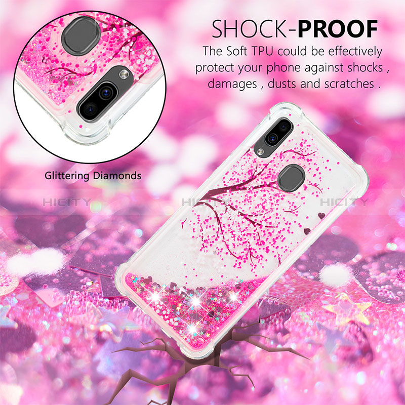 Coque Silicone Housse Etui Gel Bling-Bling S03 pour Samsung Galaxy A20 Plus