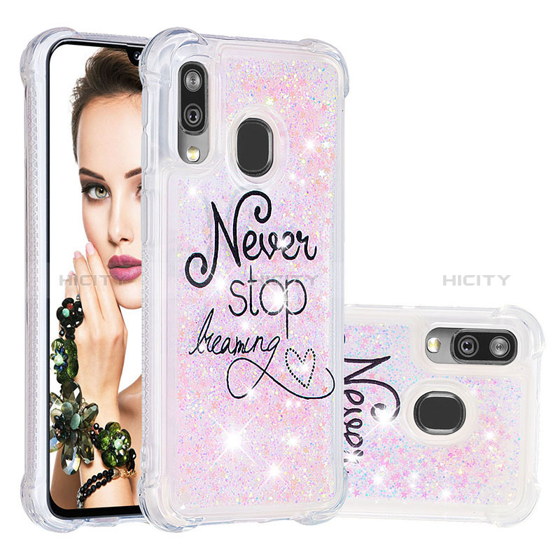 Coque Silicone Housse Etui Gel Bling-Bling S03 pour Samsung Galaxy A40 Plus