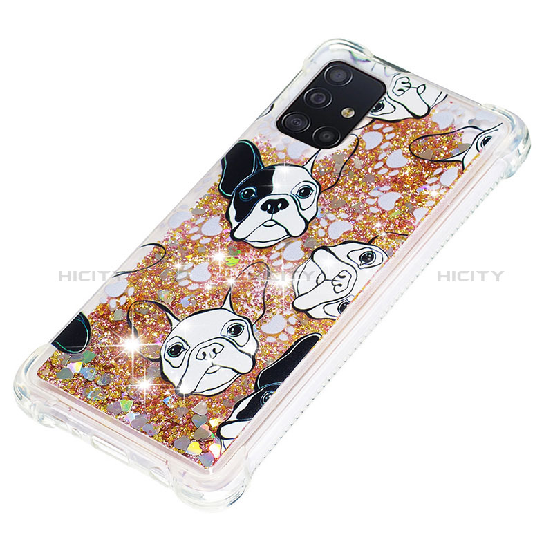 Coque Silicone Housse Etui Gel Bling-Bling S03 pour Samsung Galaxy A51 4G Plus