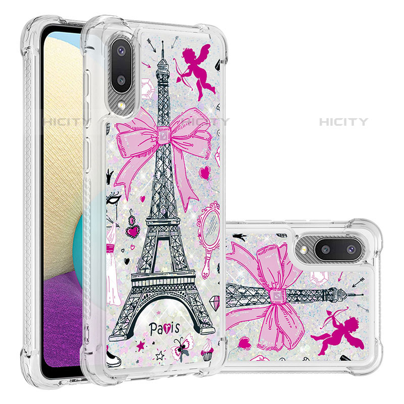 Coque Silicone Housse Etui Gel Bling-Bling S03 pour Samsung Galaxy M02 Plus