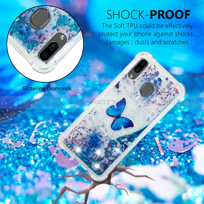 Coque Silicone Housse Etui Gel Bling-Bling S03 pour Samsung Galaxy M10S Plus