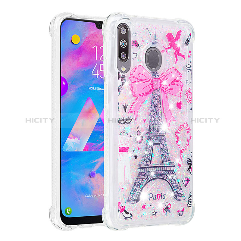 Coque Silicone Housse Etui Gel Bling-Bling S03 pour Samsung Galaxy M30 Mixte Plus