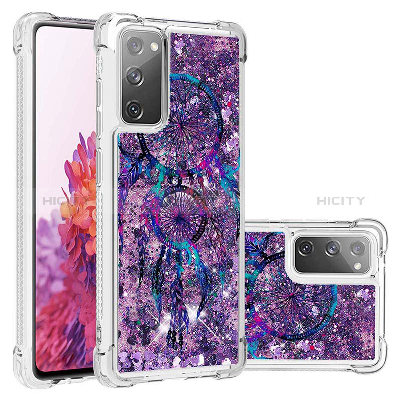 Coque Silicone Housse Etui Gel Bling-Bling S03 pour Samsung Galaxy S20 FE 5G Violet Plus