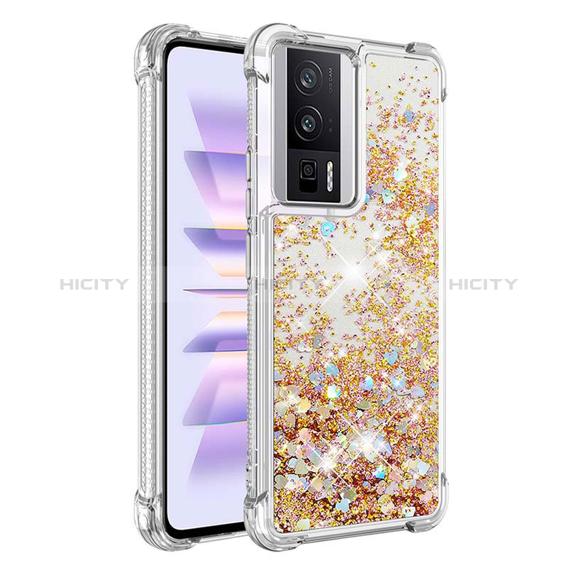 Coque Silicone Housse Etui Gel Bling-Bling S03 pour Xiaomi Poco F5 Pro 5G Or Plus
