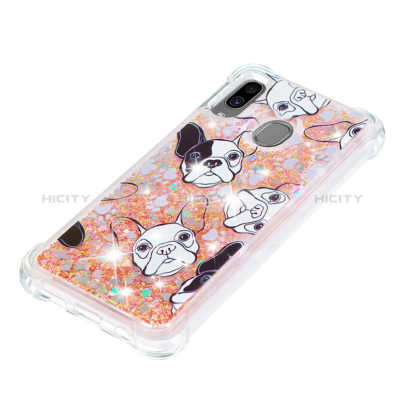 Coque Silicone Housse Etui Gel Bling-Bling S04 pour Samsung Galaxy A20 Plus