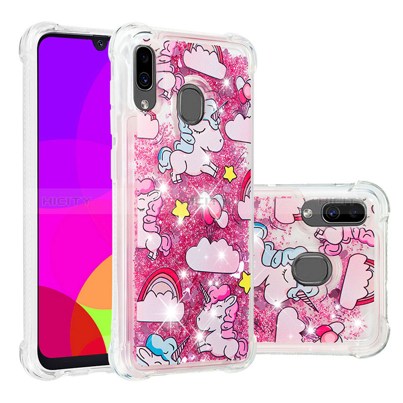 Coque Silicone Housse Etui Gel Bling-Bling S04 pour Samsung Galaxy A20 Plus