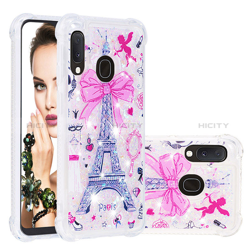 Coque Silicone Housse Etui Gel Bling-Bling S04 pour Samsung Galaxy A20e Plus