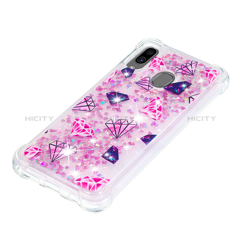 Coque Silicone Housse Etui Gel Bling-Bling S04 pour Samsung Galaxy A30 Plus