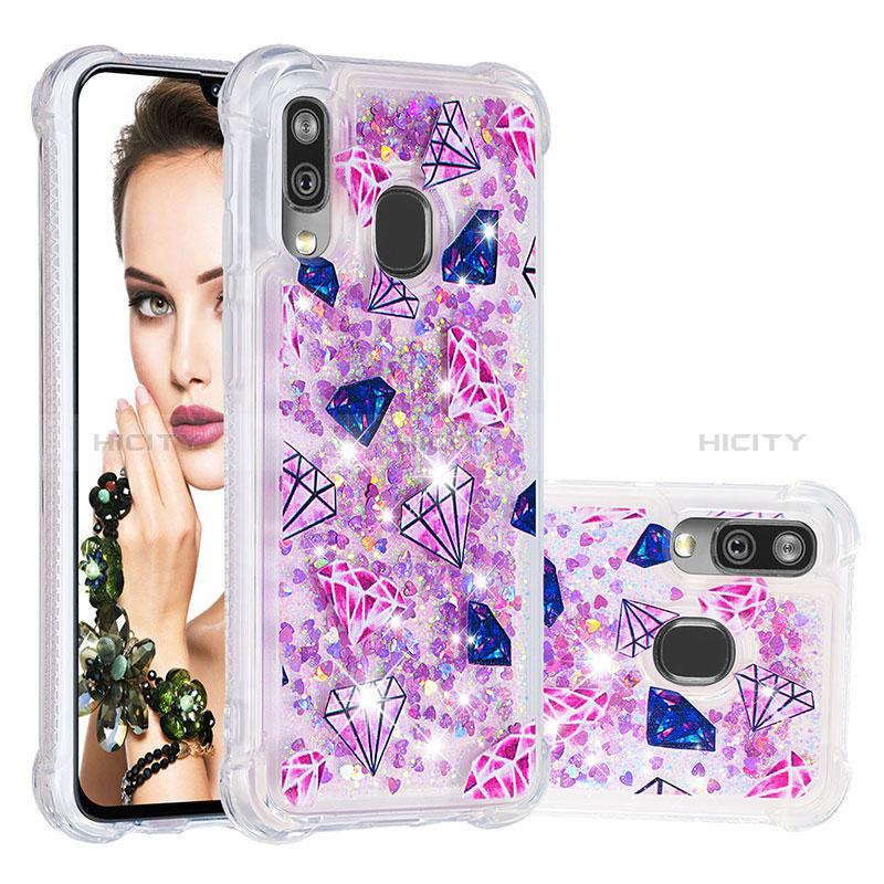Coque Silicone Housse Etui Gel Bling-Bling S04 pour Samsung Galaxy A40 Plus