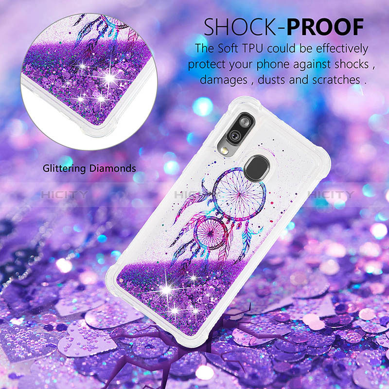 Coque Silicone Housse Etui Gel Bling-Bling S04 pour Samsung Galaxy A40 Plus