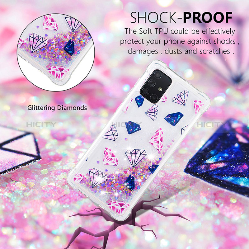 Coque Silicone Housse Etui Gel Bling-Bling S04 pour Samsung Galaxy A71 5G Plus