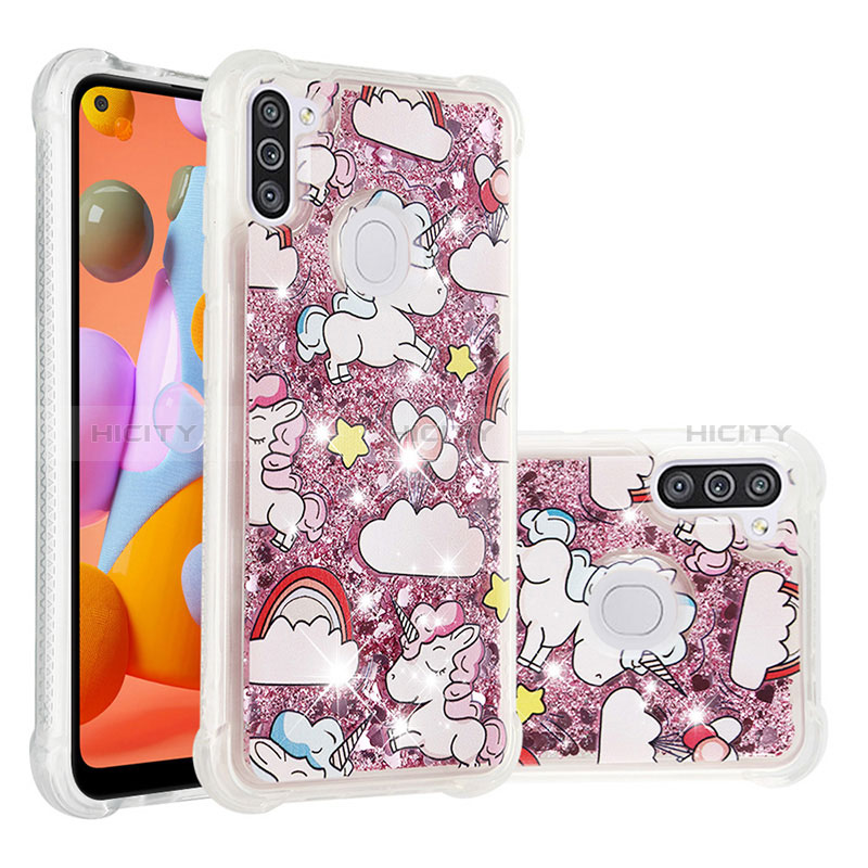Coque Silicone Housse Etui Gel Bling-Bling S04 pour Samsung Galaxy M11 Plus
