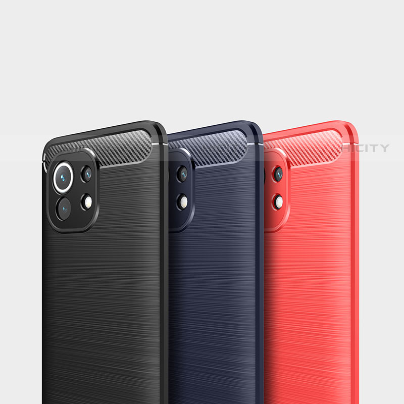 Coque Silicone Housse Etui Gel Line C01 pour Xiaomi Mi 11 5G Plus