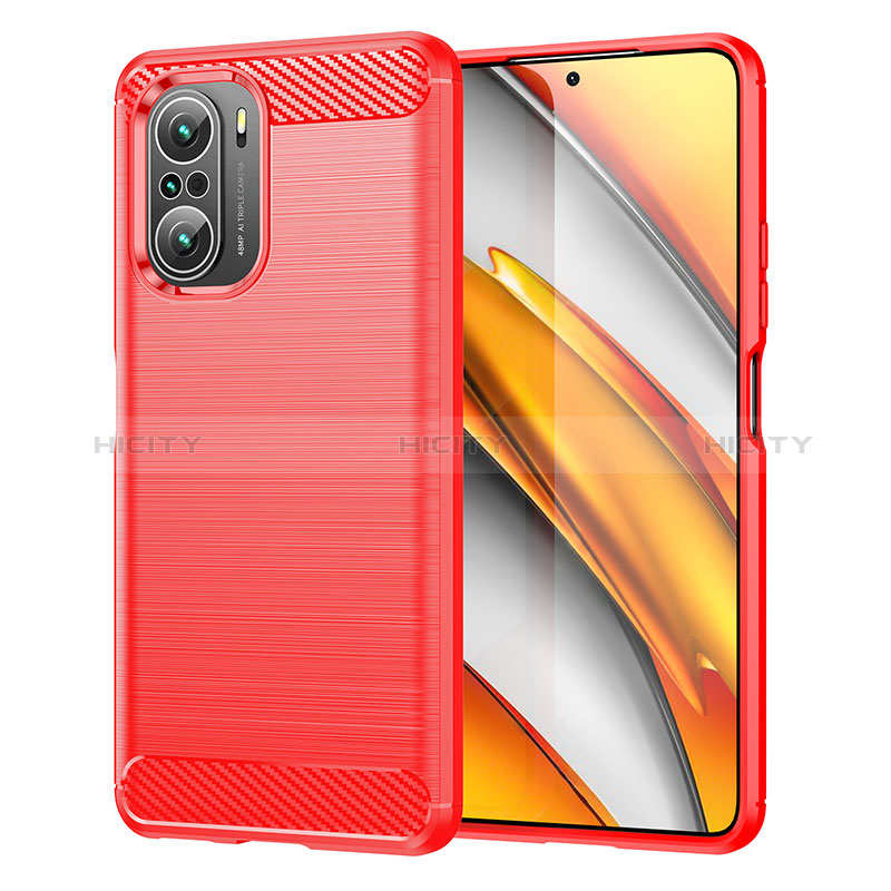Coque Silicone Housse Etui Gel Line MF1 pour Xiaomi Mi 11X 5G Rouge Plus