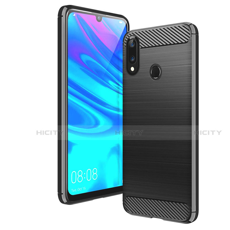 Coque Silicone Housse Etui Gel Line pour Huawei Y7 Pro (2019) Noir Plus