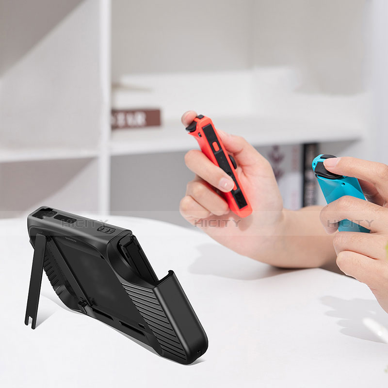 Coque Silicone Housse Etui Gel Line S02 pour Nintendo Switch Plus
