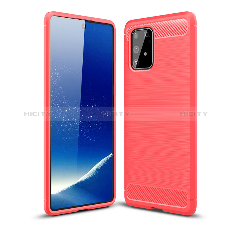 Coque Silicone Housse Etui Gel Line WL1 pour Samsung Galaxy S10 Lite Rouge Plus