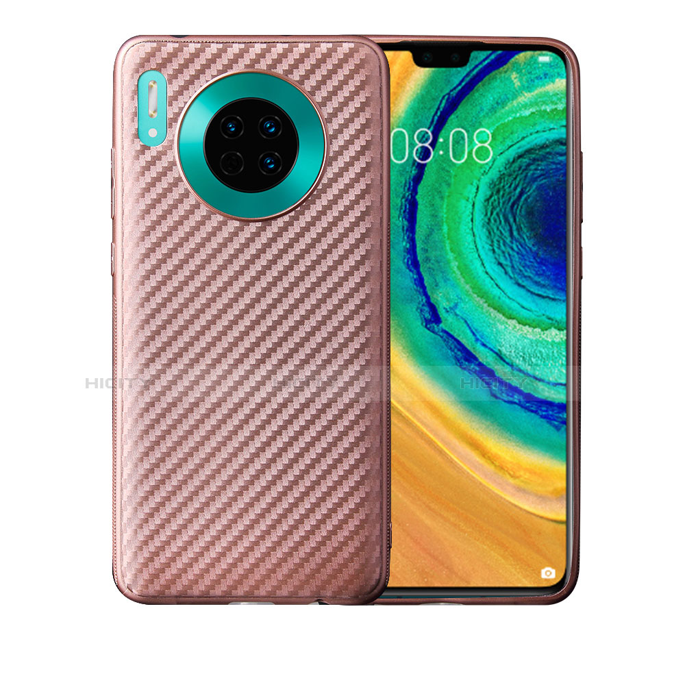 Coque Silicone Housse Etui Gel Serge pour Huawei Mate 30 Pro 5G Or Rose Plus