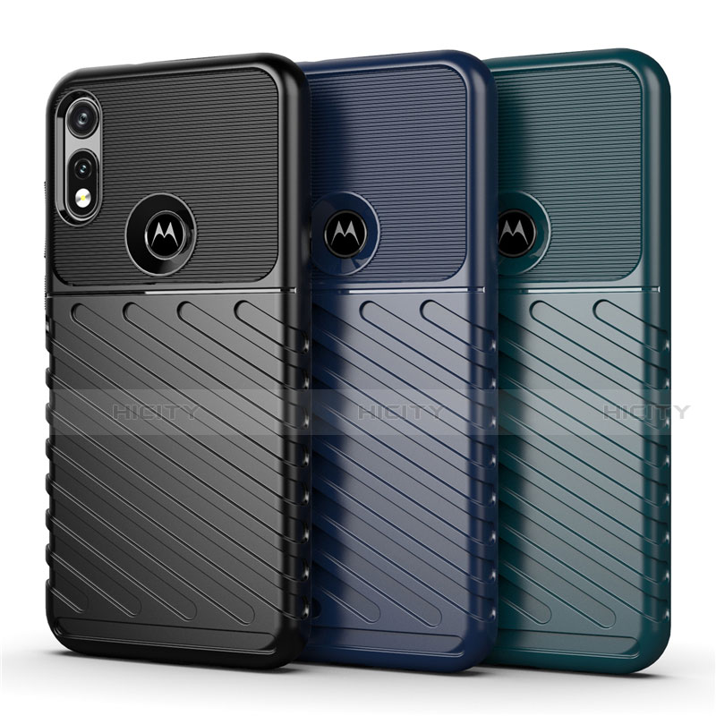 Coque Silicone Housse Etui Gel Serge pour Motorola Moto E (2020) Plus