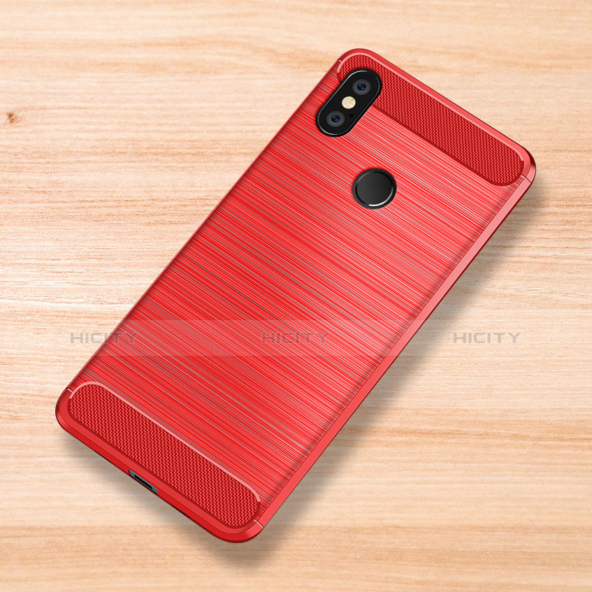 Coque Silicone Housse Etui Gel Serge pour Xiaomi Mi Mix 3 Rouge Plus