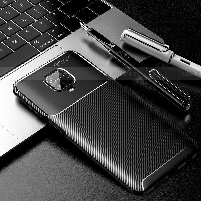 Coque Silicone Housse Etui Gel Serge pour Xiaomi Redmi Note 9S Noir Plus