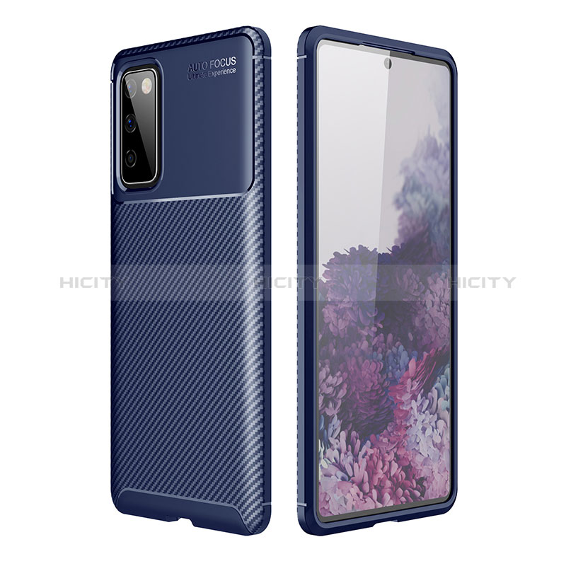 Coque Silicone Housse Etui Gel Serge WL1 pour Samsung Galaxy S20 FE (2022) 5G Bleu Plus